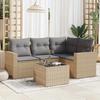 VidaXL Garden Lounge Set with Cushions 5 Pcs Beige Braided Resin 3218909