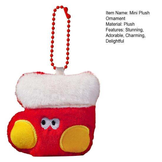 Ornamente de Pluș pentru Pomul de Crăciun Mici Pluș Moș Crăciun/Pom/Coroană Ornamente de Crăciun Agățate Jucărie Mini Moale de Pluș pentru Decor de Petrecere Pom de Crăciun