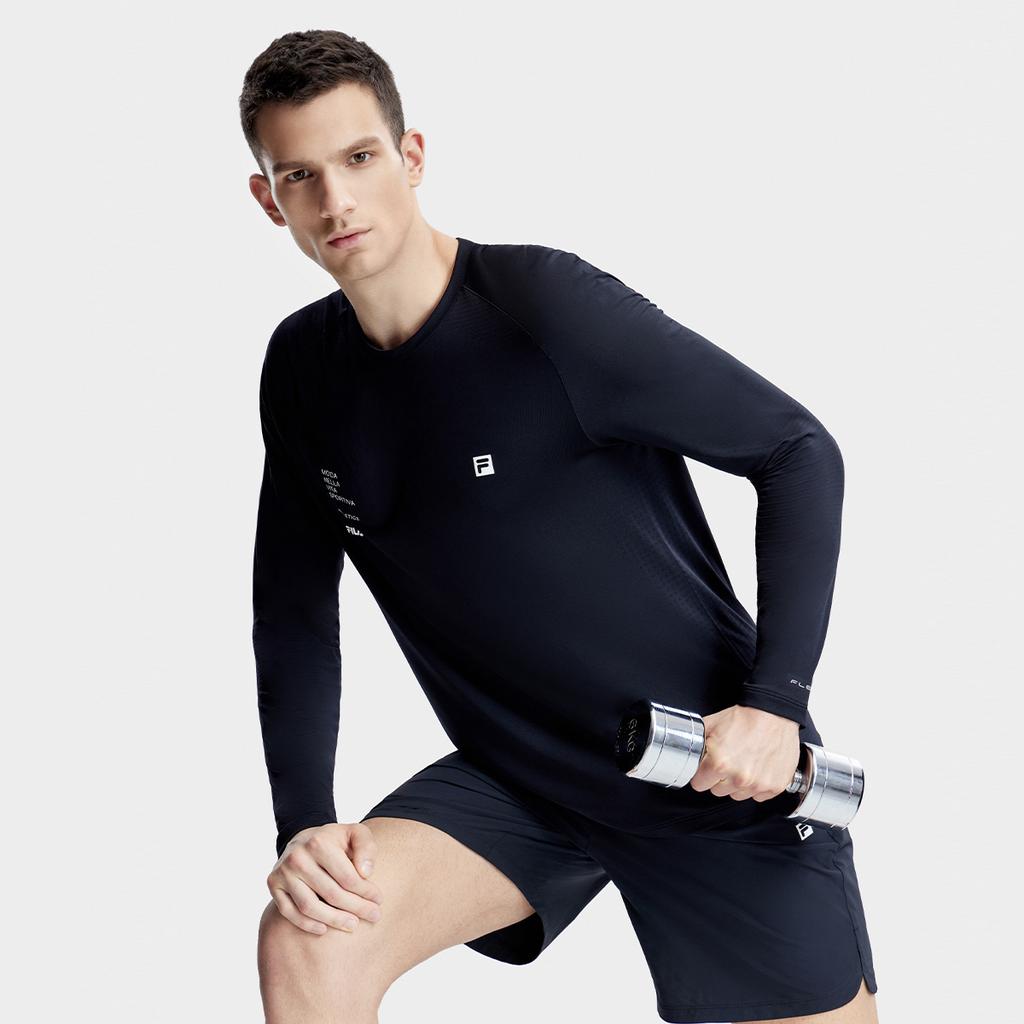 New FILA Set-in Sleeve Top Men's Pitch Black A11M331201F-BK