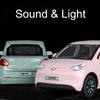 1:24 WULING BINGUO Car Model Toy Diecast Metal Sound Light Intelligent Voice New Energy Vehicles Models Desktop Decorations Gift