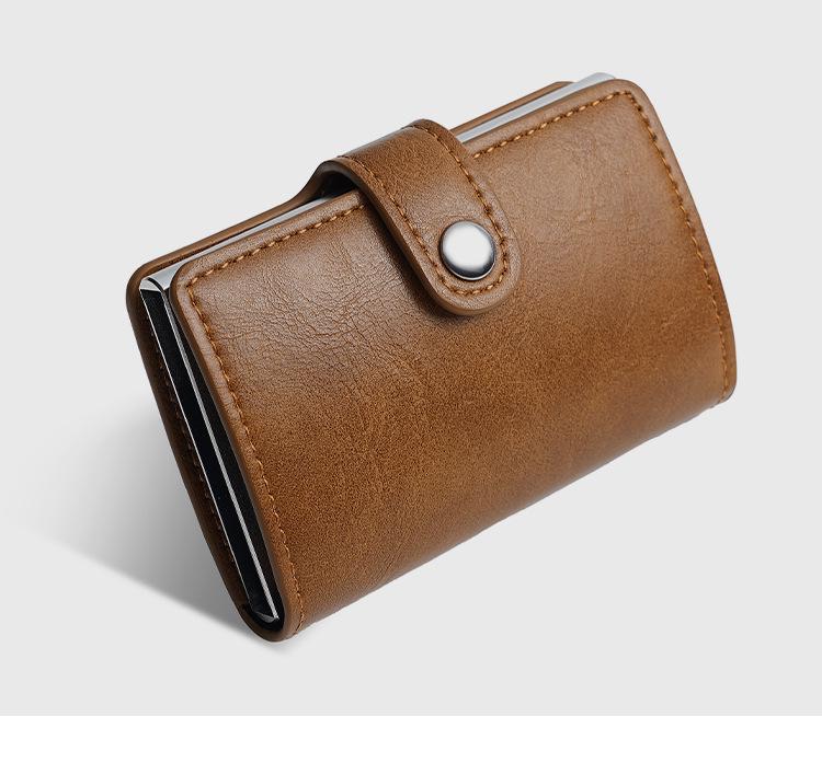 RFID Aluminum Alloy Credit Card Holder - Anti-Theft Pop-Up Design
