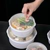 1/3Pcs Food Grade Kitchen Tool Microwave Oven Special Box Heated Soup Pot Rice Steamed Hot Steamed Buns Buns With Lid