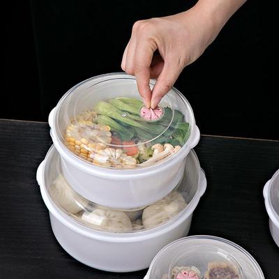1/3Pcs Food Grade Kitchen Tool Microwave Oven Special Box Heated Soup Pot Rice Steamed Hot Steamed Buns Buns With Lid