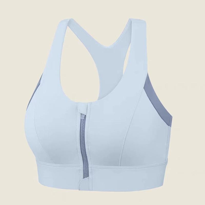 

Женская майка для йоги 2025 с цветными блоками и спортивным бюстгальтером с амортизацией Large синий