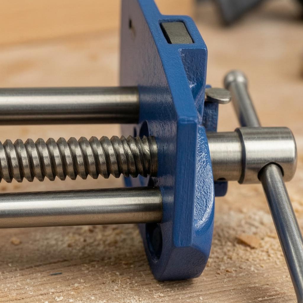 Woodworking Bench Clamp T-Handle Workbench Vise Wood Bench Vise Sturdy Workholding Tool Strong Clamping Power