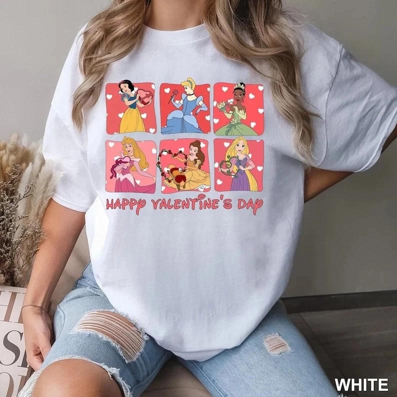 Fairy Princesses Cartoon Characters Happy Valentines Day Tshirt Unisex Unisex S