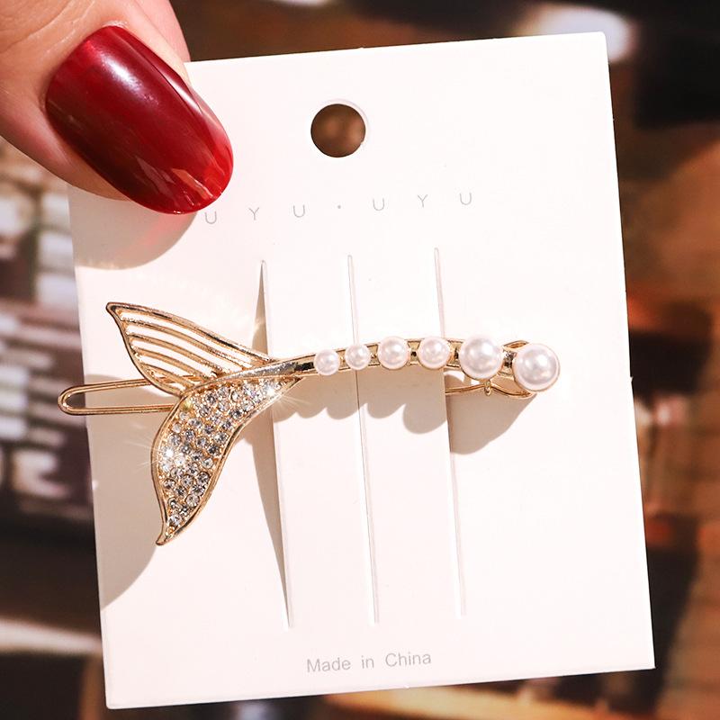 Elegant Rhinestone Hairpins Women Girls Pearl Hair Clips Pins Barrettes Accessories BB Hairclip Hairgrip Headdress