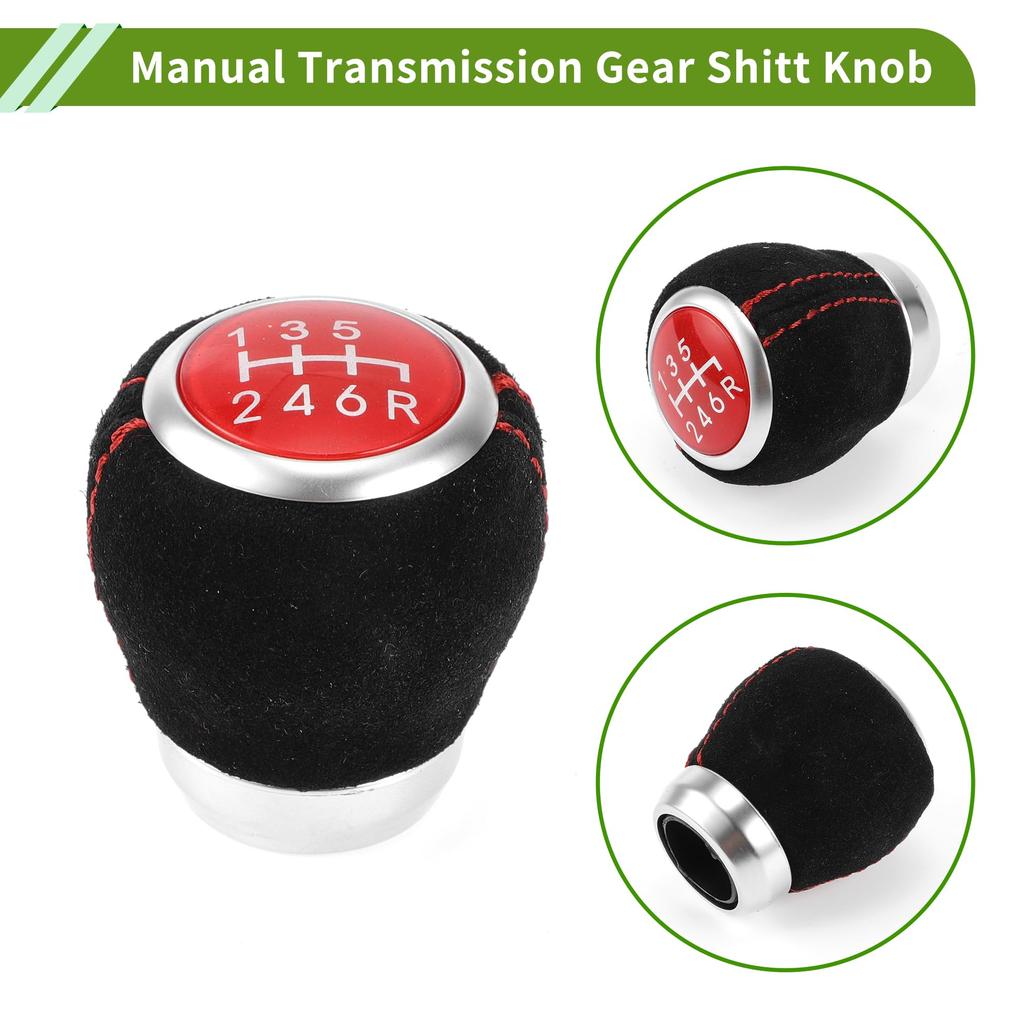 HOPESPANNER Subaru 6 Speed Manual Gear Shift Knob Plastic Synthetic Leather Car Gearbox Stick