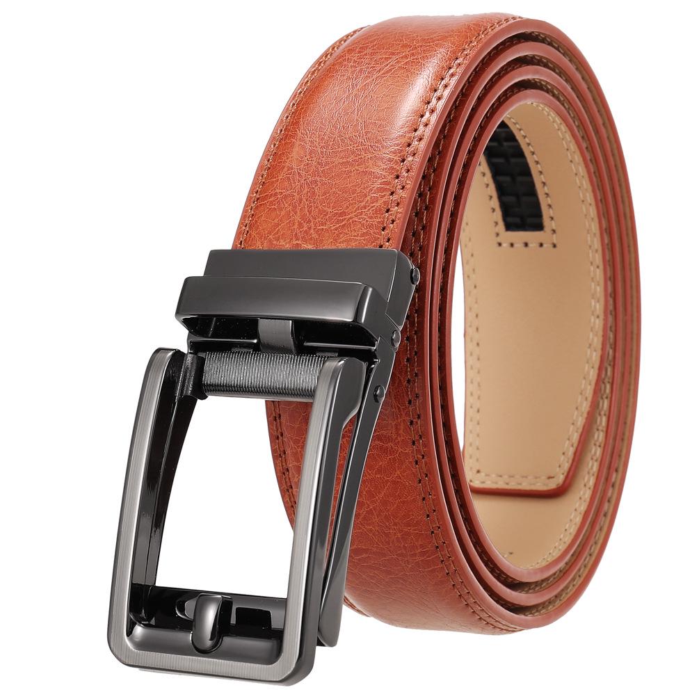 Men's Leather Automatic Buckle Business Belt LY36-32315-1