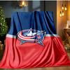 Columbus Blue Jackets Logo Blanket Flannel Throw for Sofa, Indoor, Camping, Living Room, Office, Chair, And Bed Soft Birthday Gift
