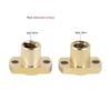 T8 Double Cutting Edge Brass Flange Lead Screw Nut Anti-Corrosion Long Lifespan for Home & Lab 3D Printer Repair Parts