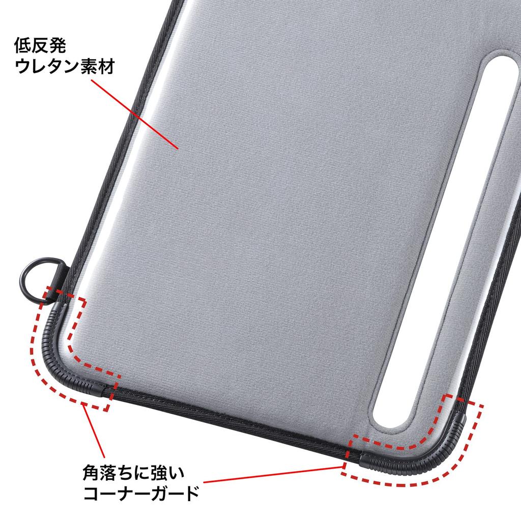 Sanwa Supply PDA-TAB18N 13-inch Tablet PC Case with Shoulder Strap (Shockproof, Dustproof, and Water-Resistant)