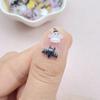 100Pcs Cute Mini Cartoon Halloween Bat, Ghost Nail Art Resin Designer Charms DIY Craft For Nail 3D Decorations Jewelry