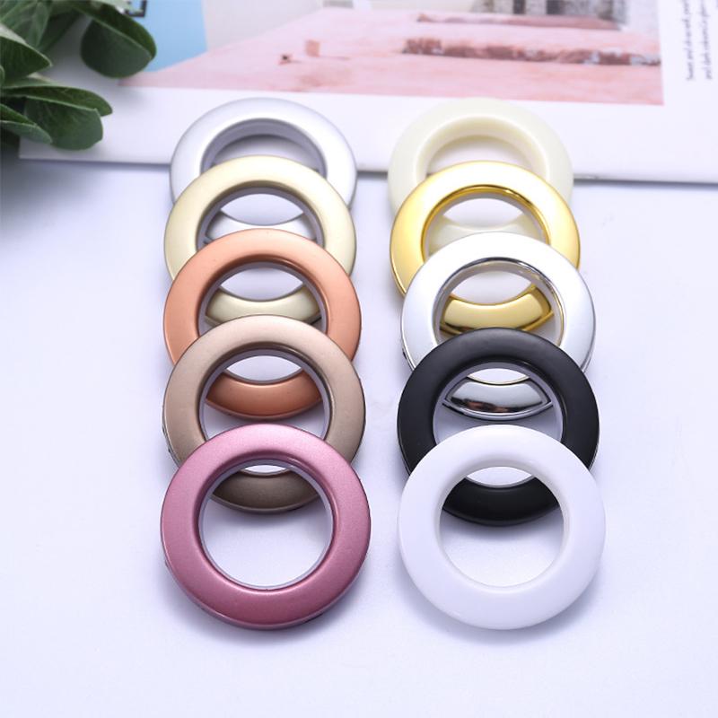 50Pcs Curtain Grommet Top Eyelet Rings Curtain Eyelet Metal Ring Low Noise Roman Rod Ring DIY Home Curtain Accessories