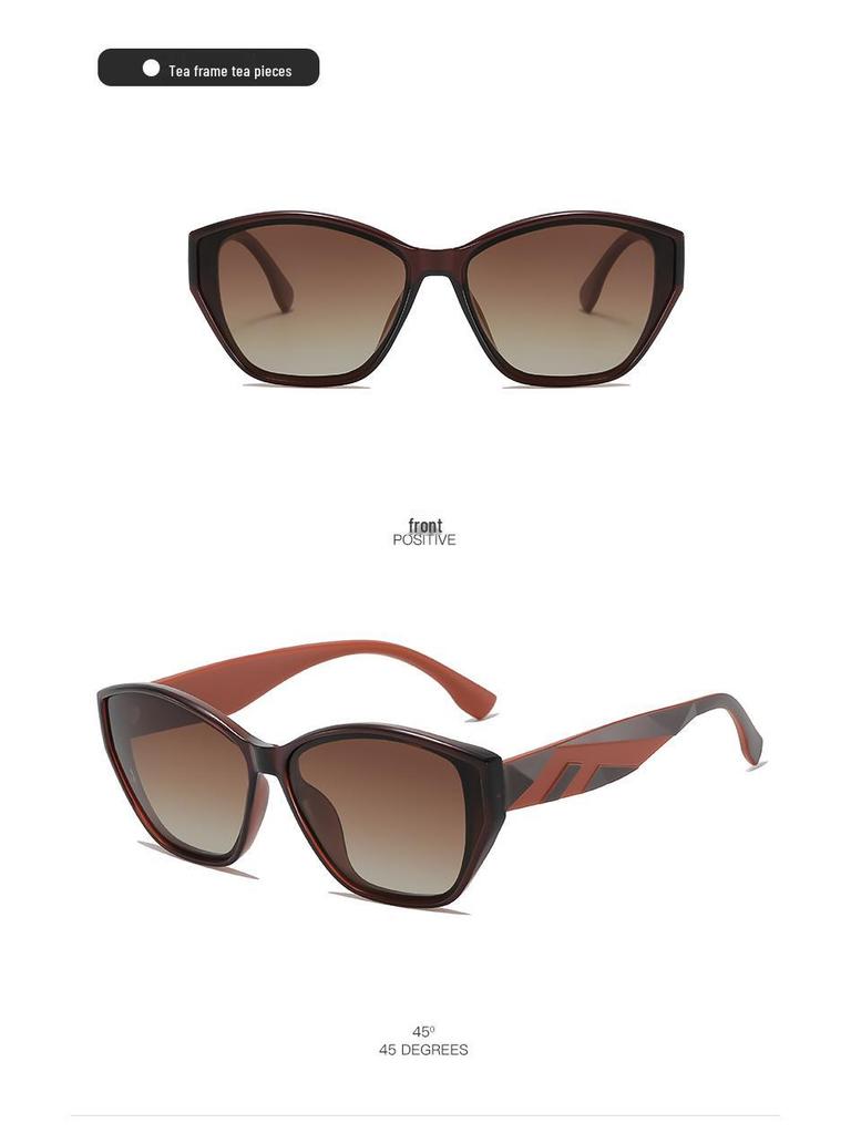 Women's Retro Cat Eye Polarized Sunglasses - UV Protection, Face-Slimming, Ultra-Light for Round/Square Faces