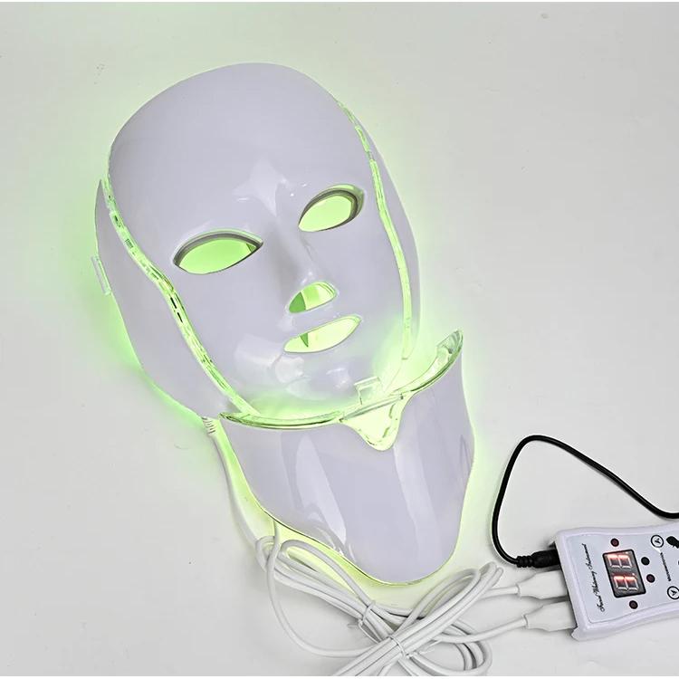 7 Color LED Phototherapy Mask - Facial & Neck - Whitening, Anti-Acne, Pore Shrink