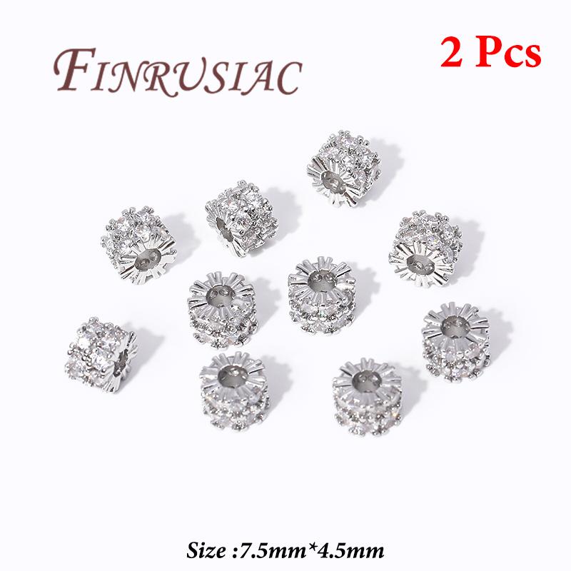 18K Gold Plated Metal Beads,Spacer Beads For Bracelets,Separator For Bead,DIY Jewelry Accessories,Necklace Bead Findings