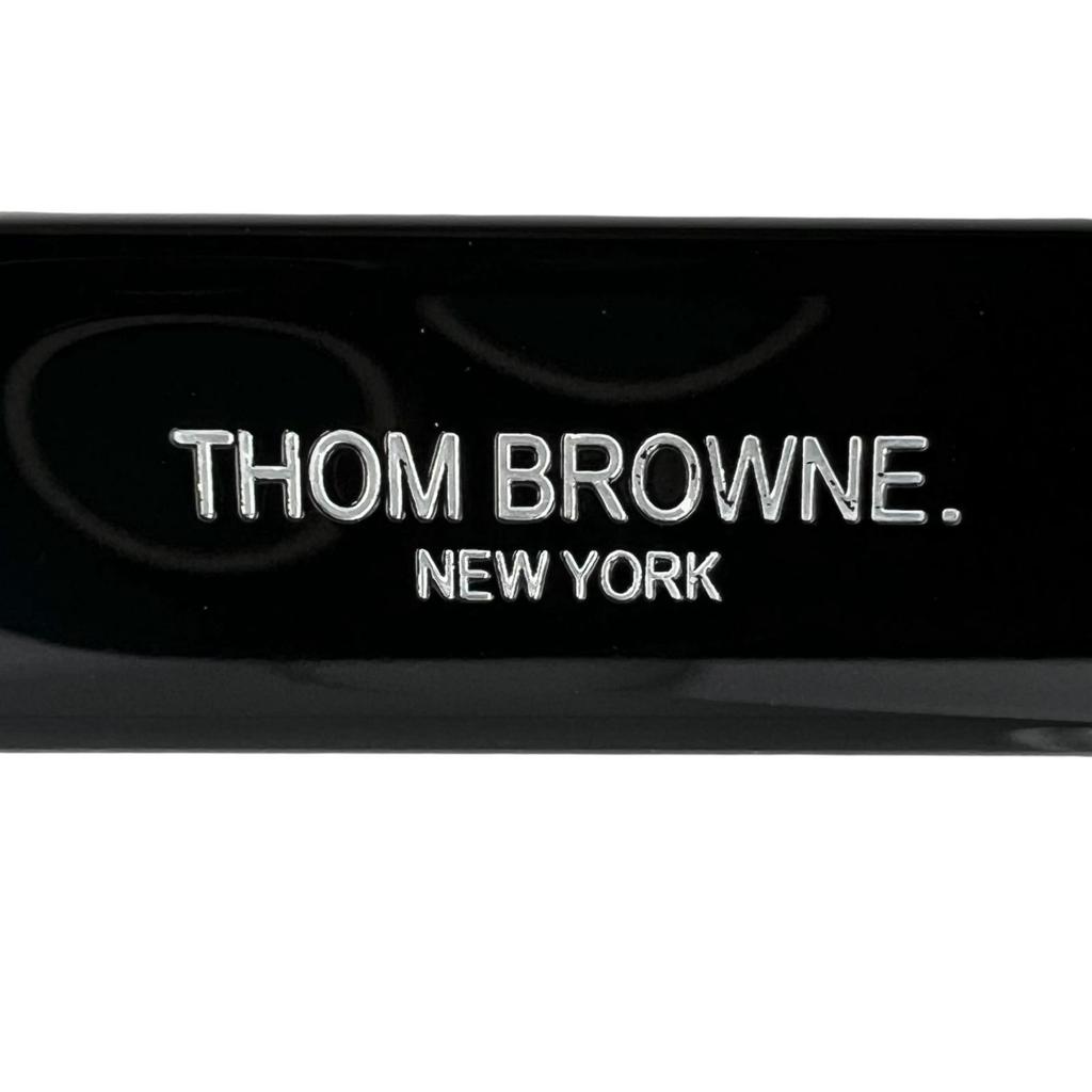 Great THOM BROWNE Glasses Square Black Mens TBX714-A-01AF Used