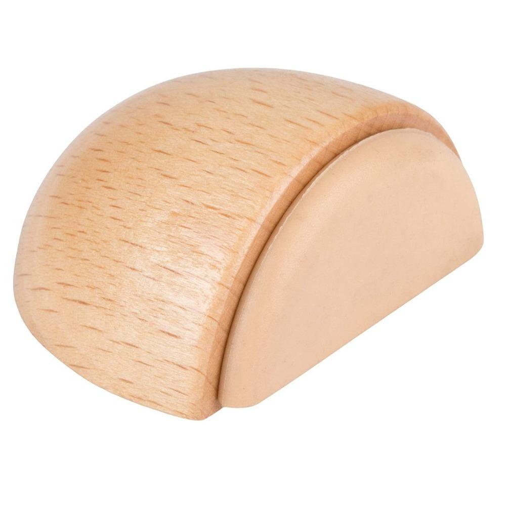 Solid Wooden Door Stopper Punch-free Doorstop New Door Blocking Device