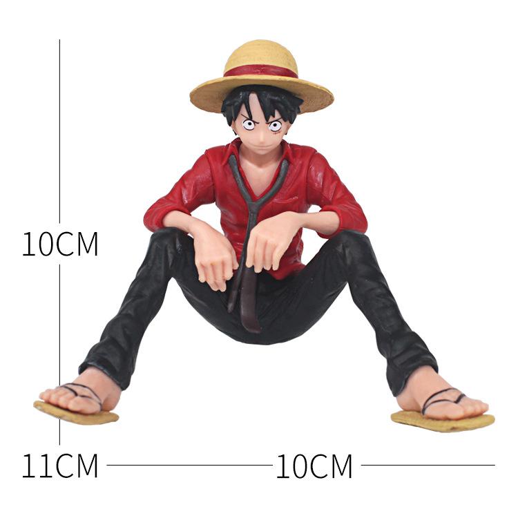 Hot Anime One Piece Figures Boa Hancock Sitting Posture Swimsuit Luffy Instant Noodles Car Decoration PVC Model Doll Toy