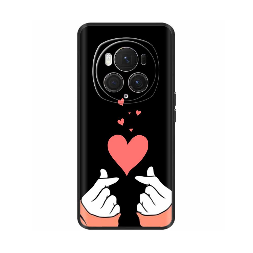 For Honor Magic6 Pro 5G Case Back Cover For Honor Magic6 5G Soft Black Silicone Fashion Phone Case For Magic 6 Pro Coque Fundas