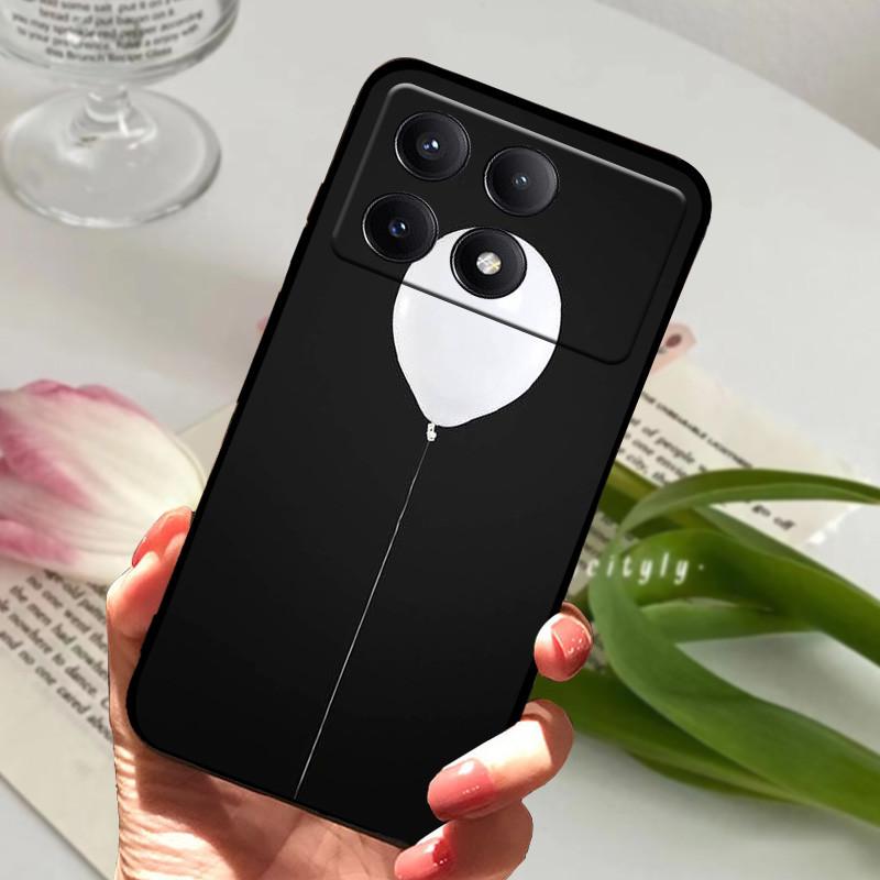 For POCO X6 Pro 5G Case POCOX6 Shockproof Soft TPU Silicone Phone Cover For Xiaomi POCO X6 Pro 5G Capa Cartoon Matte Bumper