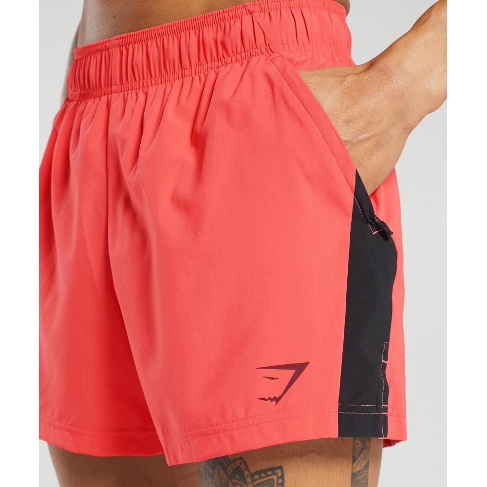 Gymshark Pantaloni scurți Sport 5 roz tropical negru A1b3m Kcb2