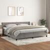 VidaXL Slatted Bed Base and Mattress, Upholstered Bed, Double Bed, Adult Bedroom Interior Bed, Modern, 3131159