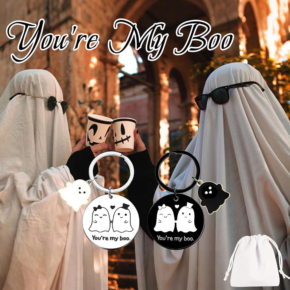 1pair Halloween Spooky Keychain For Girlfriend, Wife, Valentine's Gifts