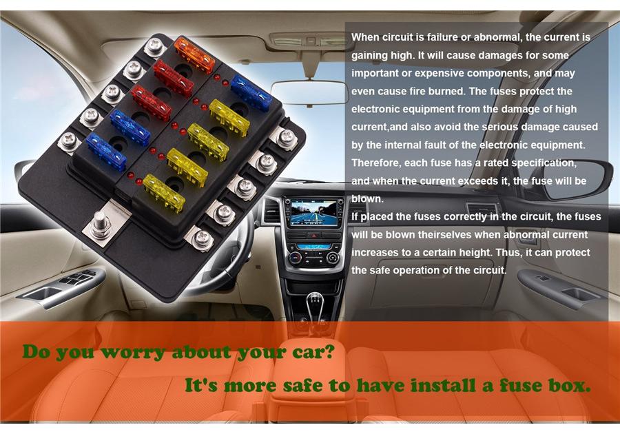 10 Way Fuse Box With Accessories