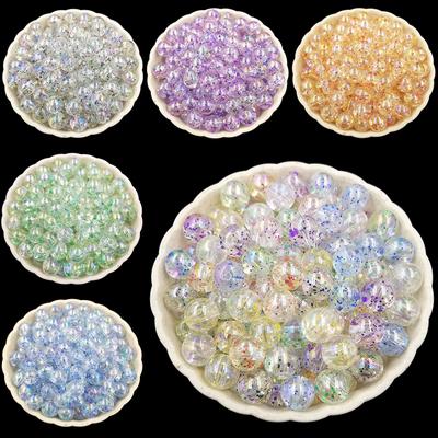 20Pcs 8mm Round Acrylic Dreamy Loose Beads Pendant   for Necklace Bracelet Jewelry Making