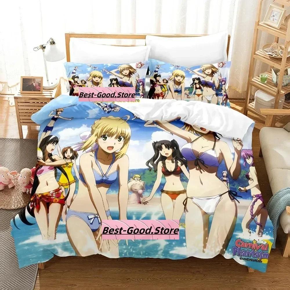 Carnival Phantasm Beding Set Single Twin Ful Quen King-Sized Dimensionsd Dimensions Bed Linen Set Adult People Kid Bedrom Duvetcover Sets 3D Anime Bed