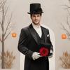 Vibrant Red Rose Gentleman Cap Artificial Rose Magician Fedora Headwear  Gothic Lovers
