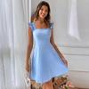 2024 Cross-Border European & American Women's Pastoral Style Suspender Dress: Short, Sweet, Versatile for Commute, Vacation, or Beach.