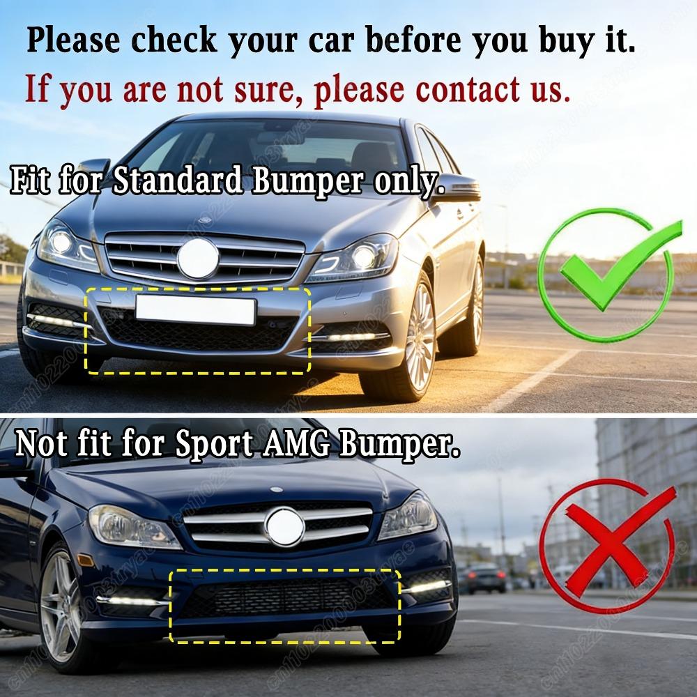 For Mercedes-Benz C Class W204 C180 C200 C250 C300 C350 2011 2013 2014 Automobile Front Bumper Splitter Lip Splitter Body Kit