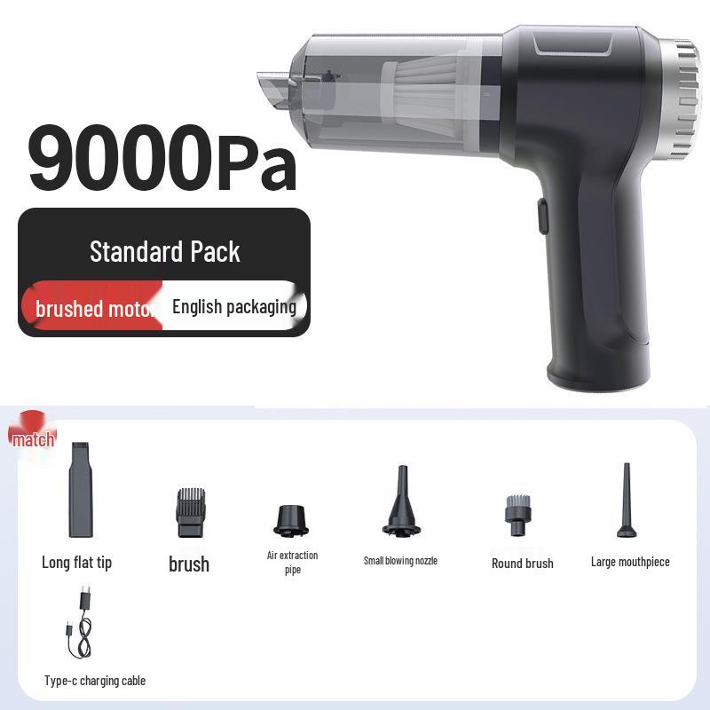 High-Suction Handheld Wireless Car Vacuum Cleaner, Dual-Use for Suction and Blow, Compact for Home and Car