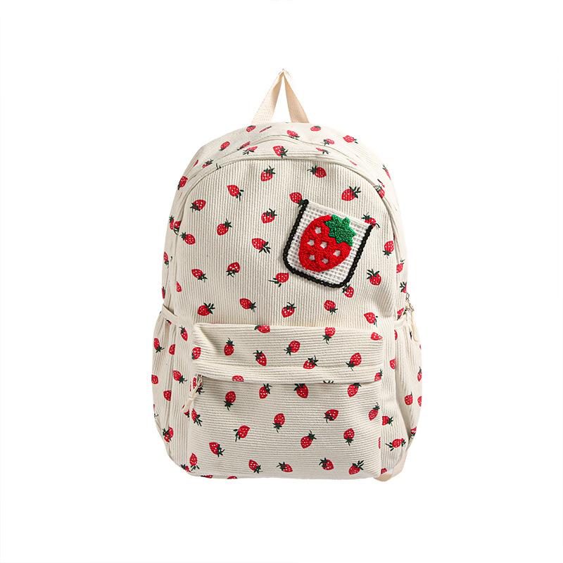 

School bag girl girl college small floral backpack printed middle school student backpack girl білий