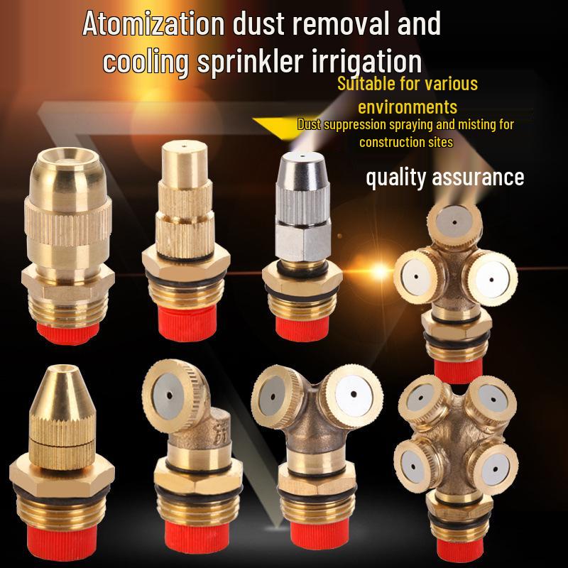 All-Copper Atomizing Nozzle for Dust Control and Cooling in Construction Sites and Agriculture