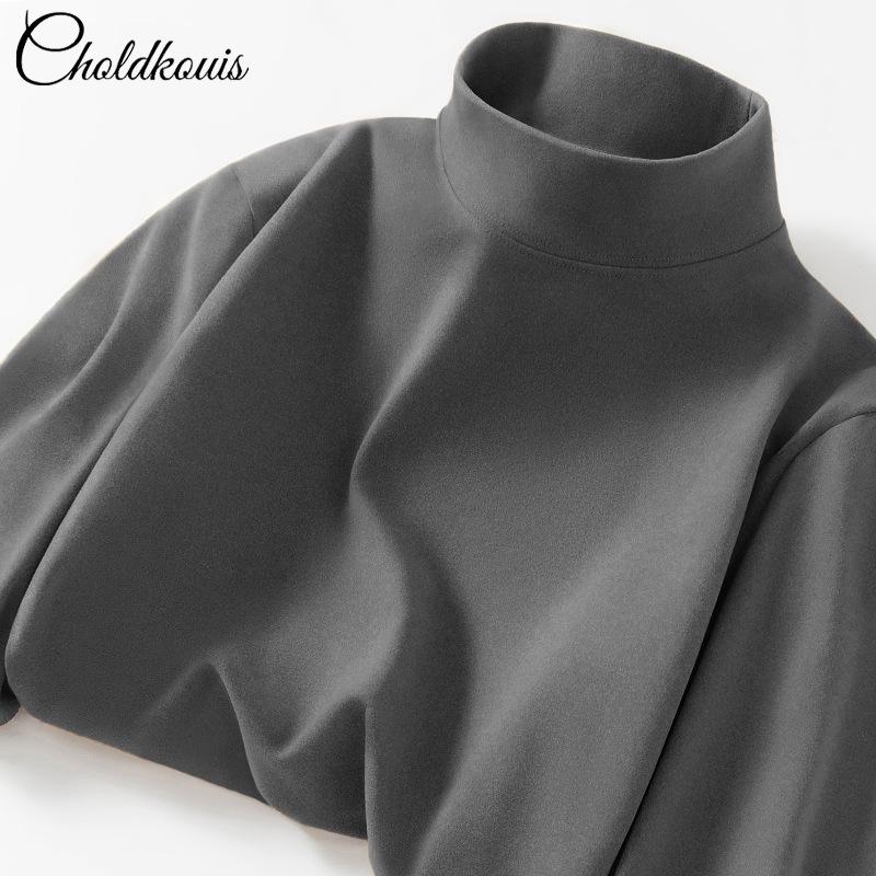 

Velvet Autumn High Neck Fleece-Lined Men s Long Sleeve Base Layer T-Shirt M [Recommended for 95-115 lbs]