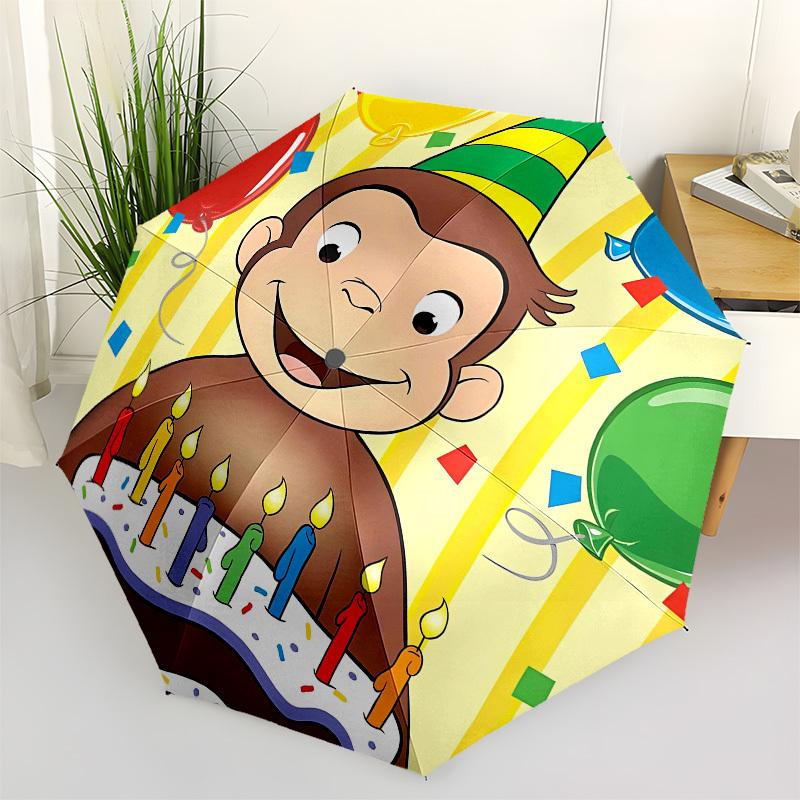 

Birthday, Monkey Automatic Opening and Closing, 8 rib Structure Portable Umbrella, Suitable for Men and Women in All Seasons Perfect Gift f