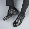 Brown Round Toe Lightweight Men's Leather Shoes Lace Up Classic Original 2025 Size 45 Pu Male Casual Shoe High Quality