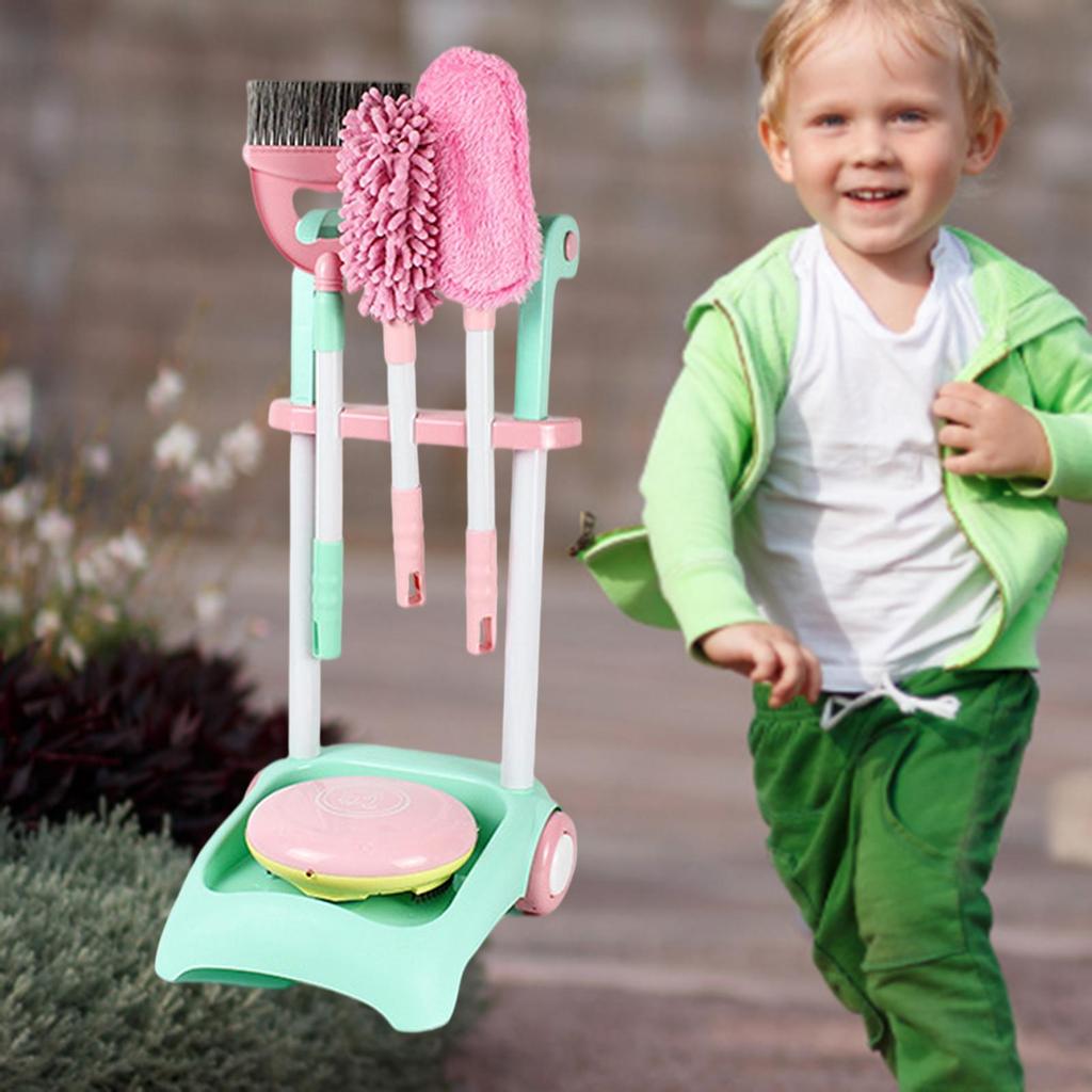 Kids Cleaning Set Enlightenment Detachable Broom Hanging Stand for Games Household Boys and Girls Children