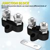 DaierTek 5/16" Terminal Block Studs M8 48V Junction Block Bus Bar Insulated Dual Power Distribution Stud Positive Negative RV