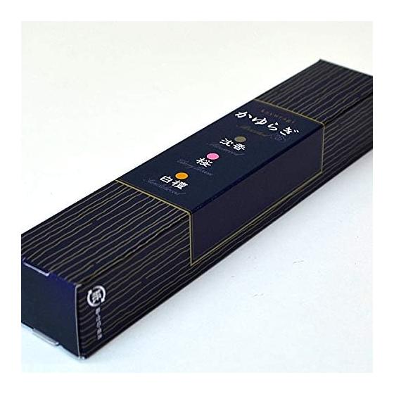 Nippon Kodo Kayuragi Assorted Agarwood, Cherry Blossom, Sandalwood, 45 Sticks, Comes with Incense Holder