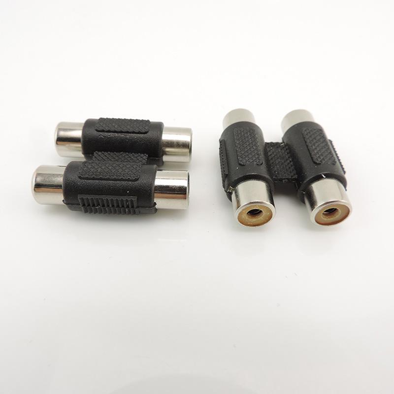 2 RCA żeńskie złącze AV Mini do 2RCA żeńskie złącze adaptera przedłużającego gniazdo konwertera audio-wideo Q1