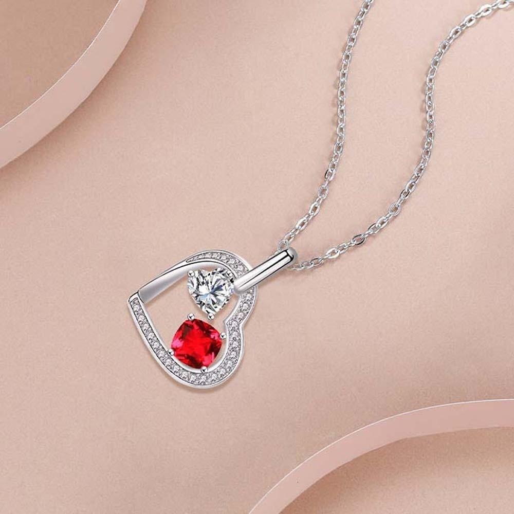 Rhinestone Heart Rose Necklace Neck Accessories Valentine's Day Clavicle Chain For Girlfriend
