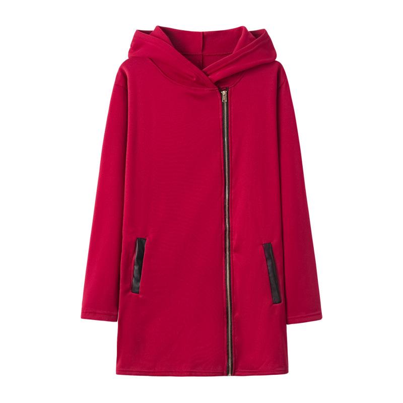 Women's 2024 Fashion Fleece-Lined Hooded Jacket with Side Zipper