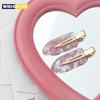 2PCS Simple Pink Seamless Hair Clips Korean Style Hair Styling Tool For Women Sweet Fresh Bangs Clip Duckbill Clips Hairpins