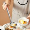 Long Handle Hot Pot Spoon Stainless Steel Slotted Spoon Save Space Soup Spoon  Kitchen