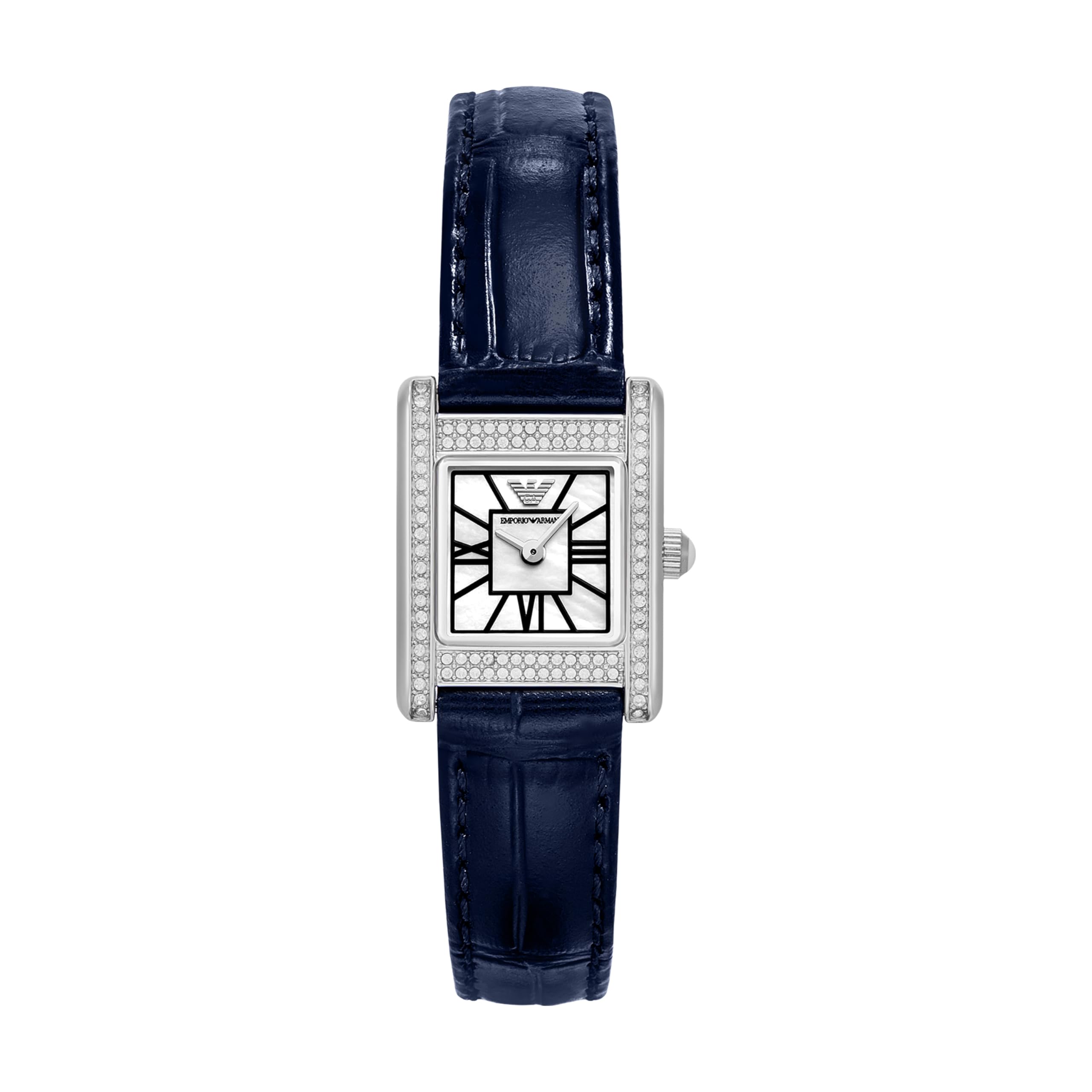

Emporio Armani Blue Leather AR11718 Women s Two-Hand Watch, синій